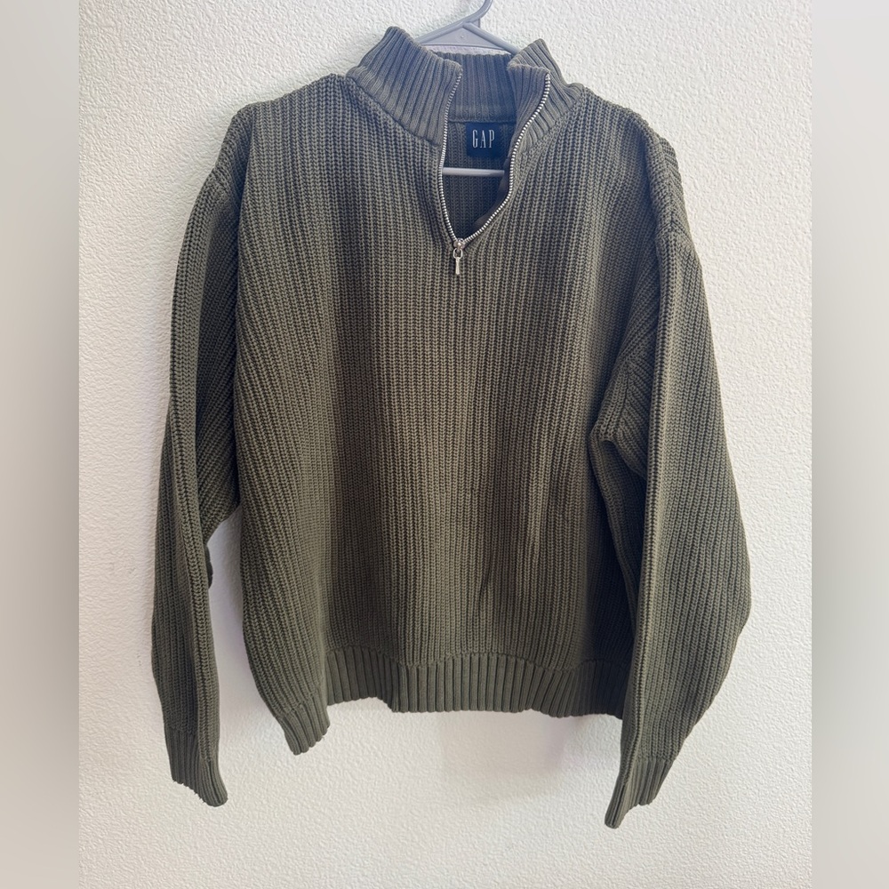 Gap knit quarter zip oversized sweater